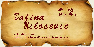 Dafina Milošević vizit kartica